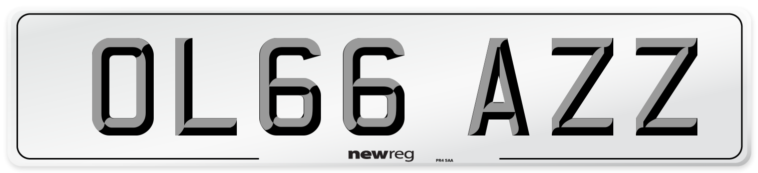 OL66 AZZ Number Plate from New Reg